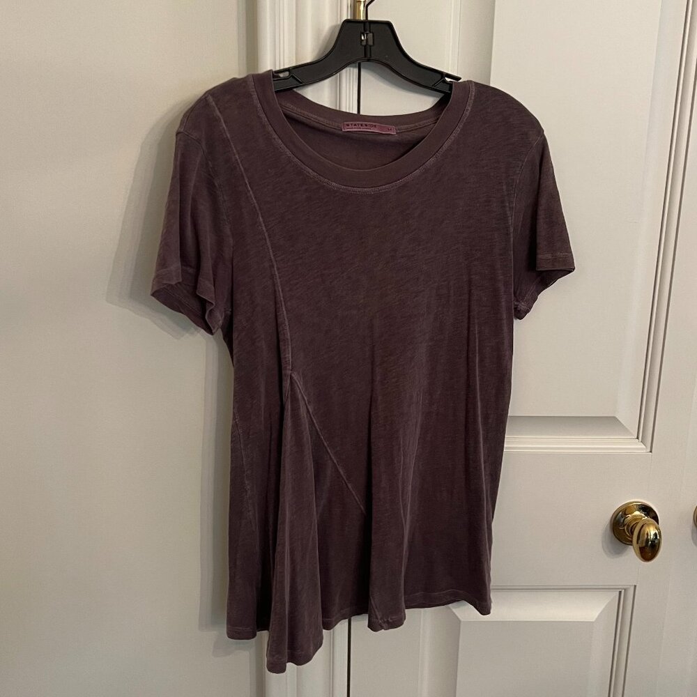 Stateside Women's Triangular Cut Tee Purple